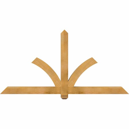 Ekena Millwork Redmond Rough Sawn Timber Gable Bracket, Western Red Cedar, 72"W x 36"H x 4"D x 4"F, 12/12 Pitch GBW072X36X0404RED00RWR